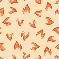 Flame Vector Seamless Pattern illustration for Print, Wallpaper, Decoration.