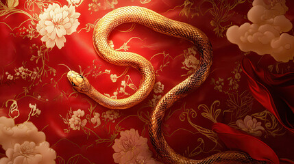 Obraz premium Zodiac snake symbolism chinese zodiac visual content artistic environment close-up view serpent concept