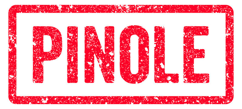 Pinole Stamp Transparent Seal, Red Grunge Pinole Word Rubber Stamp Seal