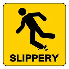 Slippery Symbol Sign,Vector Illustration, Isolate On White Background Label. EPS10