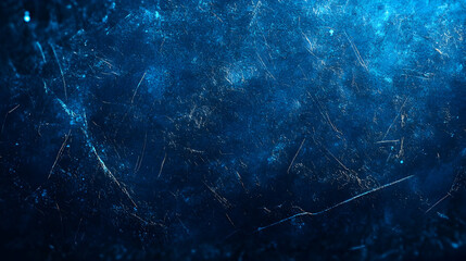 Abstract blue grunge texture background with scratches and dust.