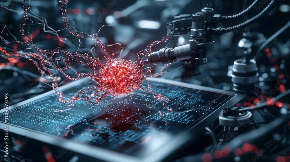 Aufkleber futuristic graphic visualization ai innovations revolutionizing technology in the digital realm expl