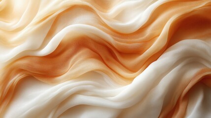 Elegant cream and orange fabric texture background.