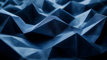 Abstract dark blue low poly background.