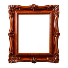 Ornate Antique Wooden Frame with Baroque Carved for Interior Design or Wall Art Display