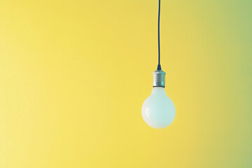 light bulb on a yellow background
