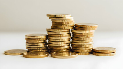 Stack of coins symbolizing financial growth.
