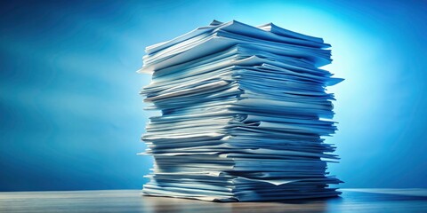 Conquer Business Stress: Double Exposure Photography of Overwhelming Paperwork & Solutions