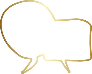 Speech bubble luxury icon, dialogue, text, chat