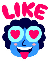 Lettering sticker like