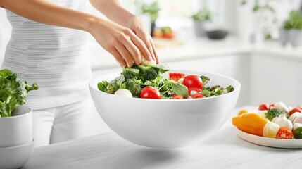 Fresh Veggies in Bright Morning Light for Casual Dining