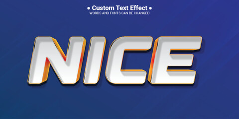 Nice modern cartoon text effect editable typography font style