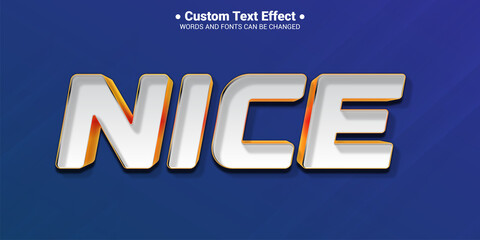 Nice modern cartoon text effect editable typography font style
