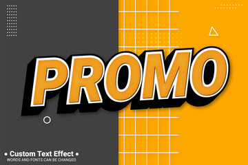 3D tect effect Promo background promotion banner with discount
