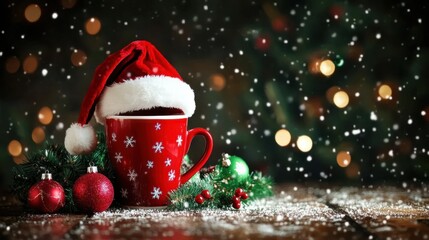 Obraz premium Christmas decorations complementing a joyful scene.