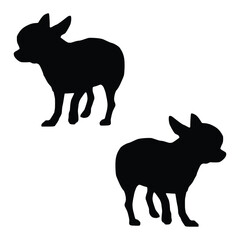 Chihuahua Silhouette, Chihuahua Vector Silhouette, Chihuahua cartoon Silhouette, Chihuahua illustration, Chihuahua icon Silhouette, Chihuahua Silhouette illustration