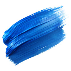 Vibrant Blue Paint Stroke Against a Black Background