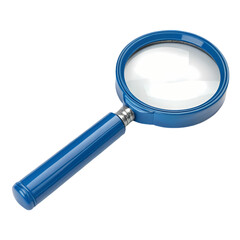 High-Quality 3D Render of a Vibrant Blue Magnifying Glass