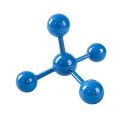 Detailed 3D Model of a Blue Chemical Compound