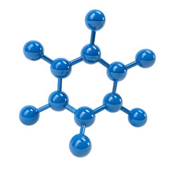 Detailed 3D Model of a Blue Chemical Compound