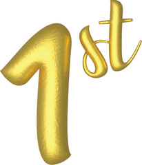 3d golden font letter 