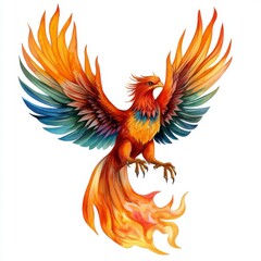 Obraz premium Vibrant Phoenix in Flight