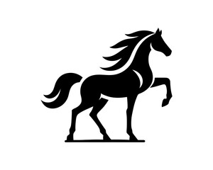 Horse logo design icon symbol vector illustration. Horse silhouette logo. Animal logo.