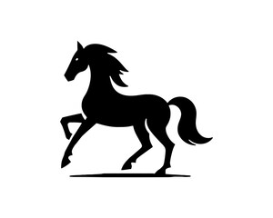 Horse logo design icon symbol vector illustration. Horse silhouette logo. Animal logo.