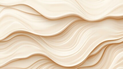 Obraz premium Abstract Beige Waves Smooth Flowing Design