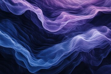 Obraz premium A sleek and modern representation of flowing waves in shades of blue and purple