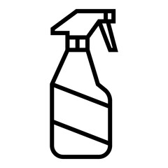Foggy spray bottle icon vector, line style illustration.