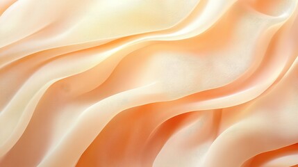 Obraz premium Abstract fluid waves organic curves peach and cream tones