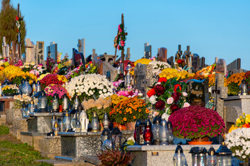 Flowered Graves on All Saints Day - Poland