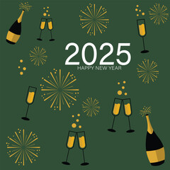 new year background with fireworks