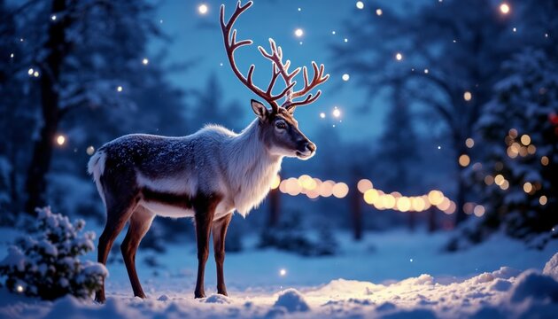 Portrait of a reindeer 
