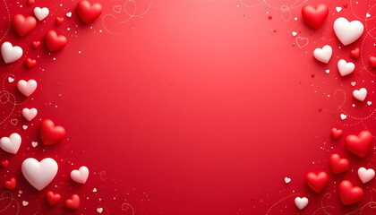 Valentine background with hearts red background with  text space