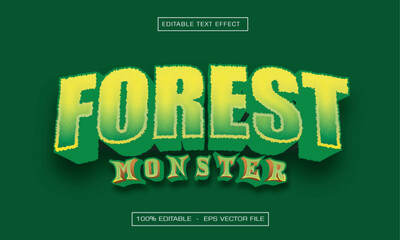 Forest Monster Text Effect, Editable Nature Style