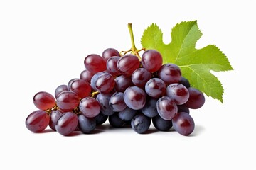 Fototapeta premium there are a bunch of grapes with a leaf on top