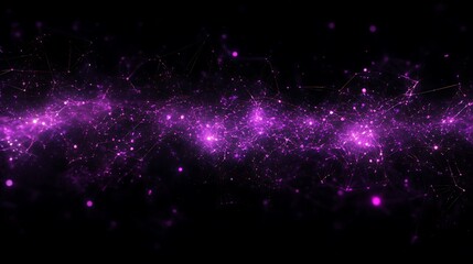 Fototapeta premium Neural network of neurons with purple glowing connection