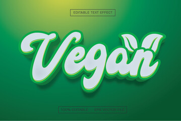 Vegan Text Effect, Editable Nature Text Style