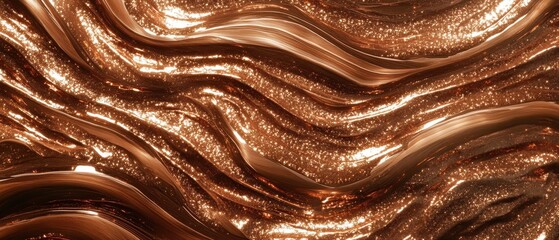 Abstract Bronze Glitter Swirls Texture Background