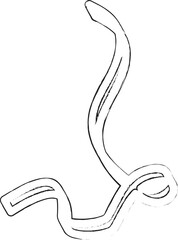 Ribbon paint brush strokes decoration