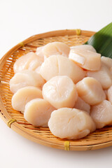 山盛りにした帆立の貝柱