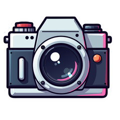 3d Rendering Retro camera isolated on white background 3D illustration