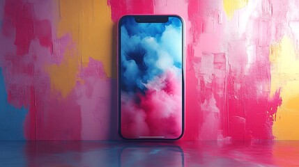 Bold social media template for Instagram Reels featuring large typography vibrant colors and placeholders for video content isolated on a transparent background