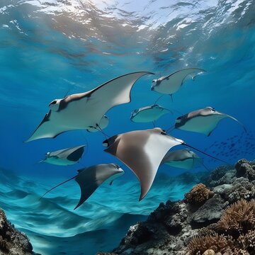a school of Batoids