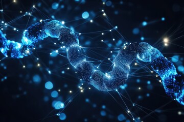 Digital matrix binary code stream blue glowing data futuristic technology background