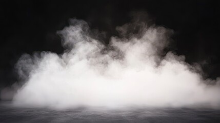 Fototapeta premium soft_white_glow_through_thick_fog_dark_smoke_drifting