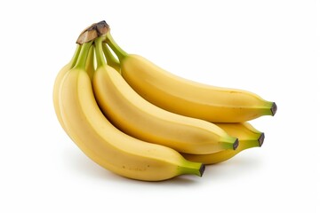 there are three bananas that are on a white surface