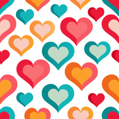 Vintage Heart Pattern for Seamless Backgrounds and Crafts